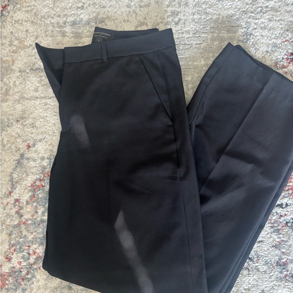 Banana Republic Sculpted Stretch Black Trousers